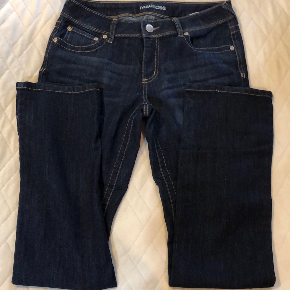 Maurices Dark Wash Straight Leg Jeans, 10 Tall